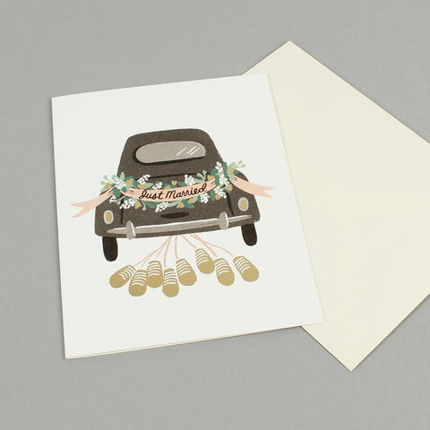 Just Married Getaway Card