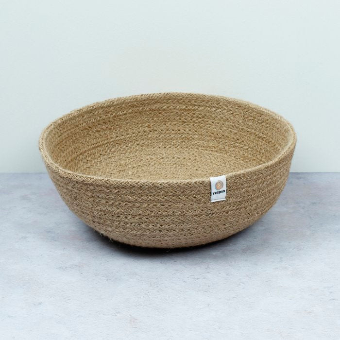 Jute Bowl Natural - Large - Green Tulip