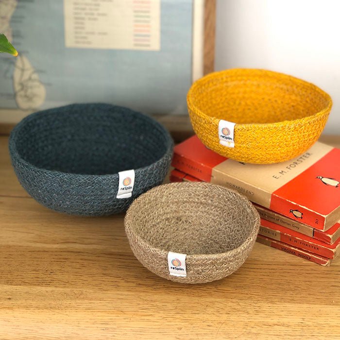 Jute Mini Bowl Set - Beach - Green Tulip