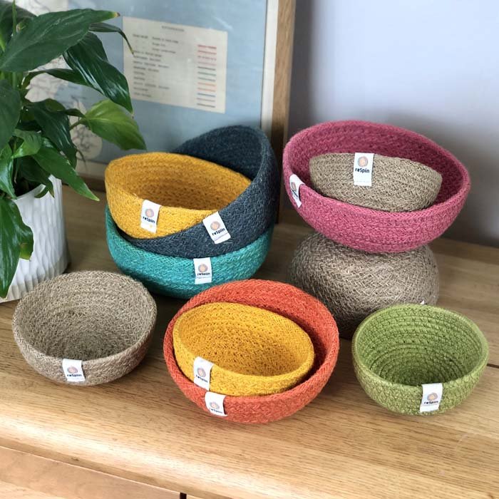 Jute Mini Bowl Set - Beach - Green Tulip