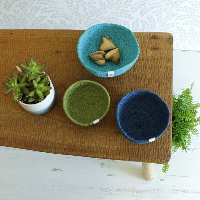 Jute Mini Bowl Set - Ocean - Green Tulip