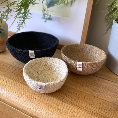 Jute Mini Bowl Set - Pebble