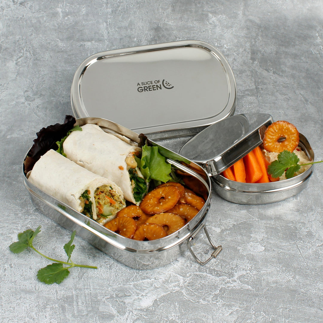 Kangra - Lunch Box with Mini Container - Green Tulip