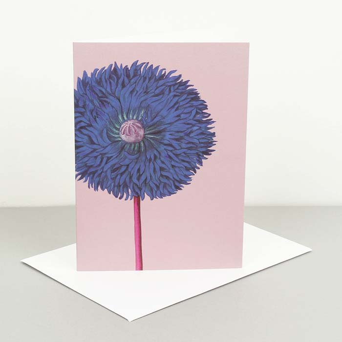 Kew Gardens - Blue Poppy Card - Green Tulip