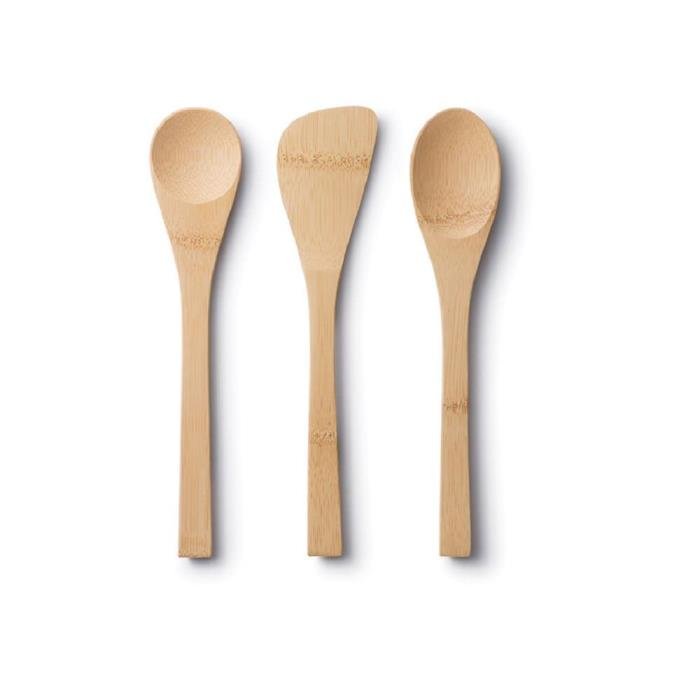 Kids in the Kitchen Bamboo Utensils - Set of 3 - Green Tulip