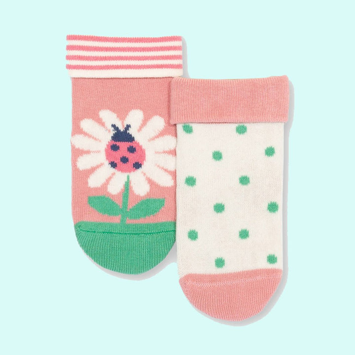 Lady Daisy Baby Socks - Green Tulip