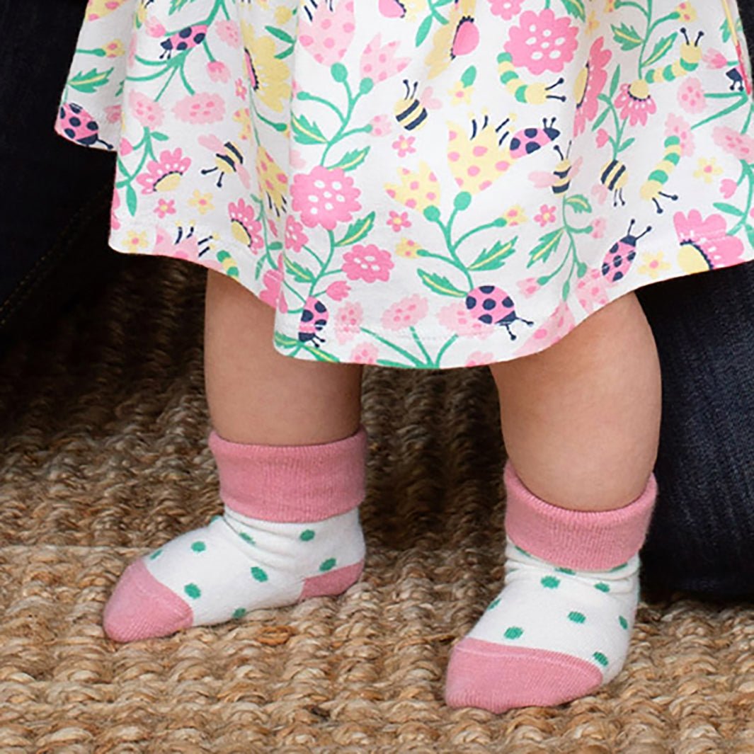 Lady Daisy Baby Socks - Green Tulip