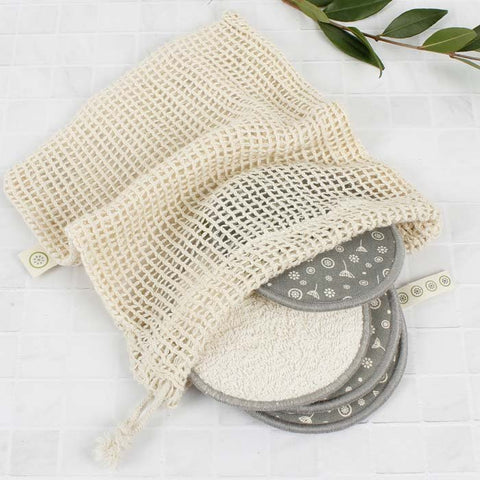 Large Organic Cotton Facial Pads - Meadow - Pack of 5