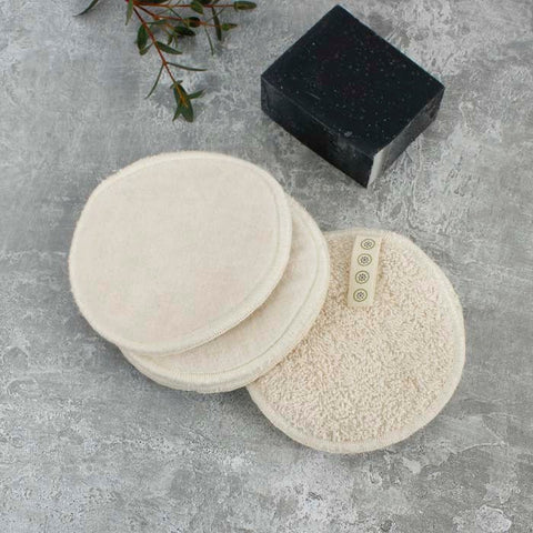 Large Organic Cotton Facial Pads - Velvet - Pack of 5