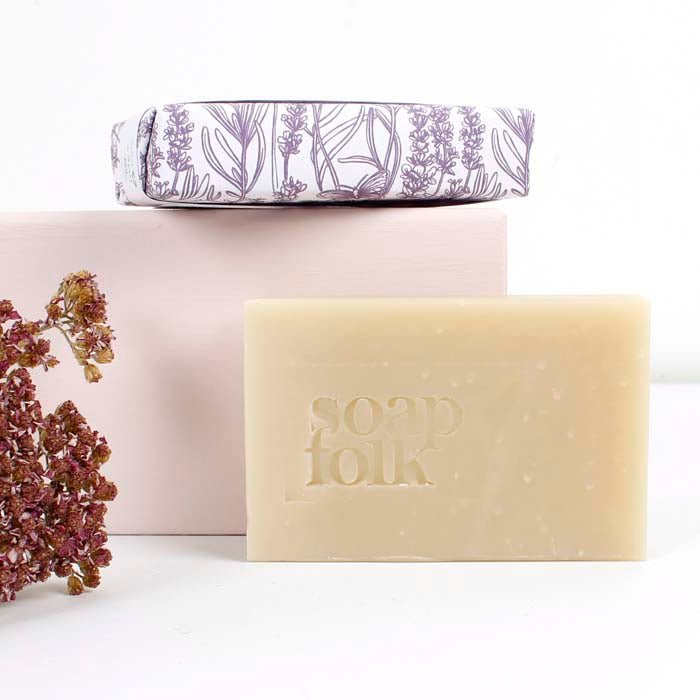 Lavender & Oatmilk Natural Soap Bar - Green Tulip