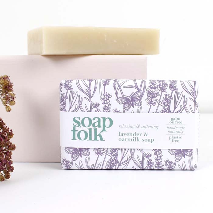 Lavender & Oatmilk Natural Soap Bar - Green Tulip