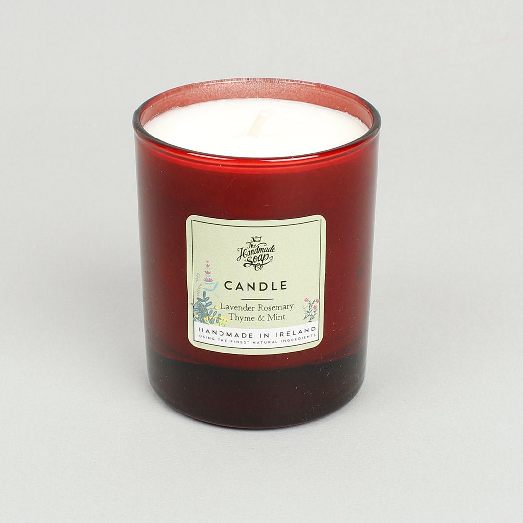 Lavender, Rosemary, Thyme & Mint Candle - Green Tulip