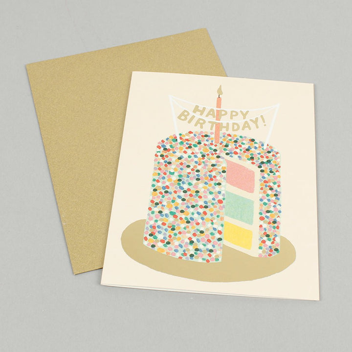 Layer Cake Birthday Card - Green Tulip