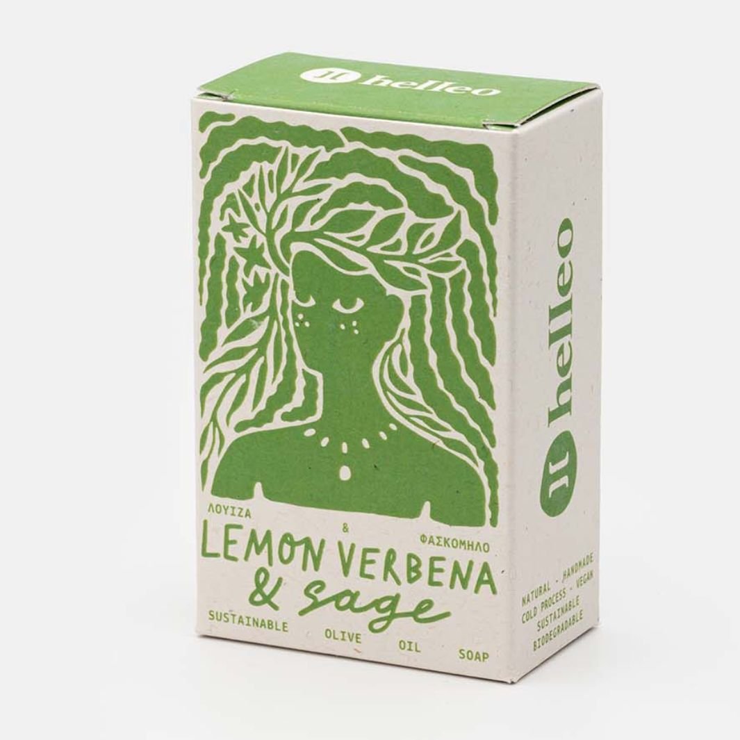 Lemon Verbena & Sage Olive Oil Soap Bar - Green Tulip