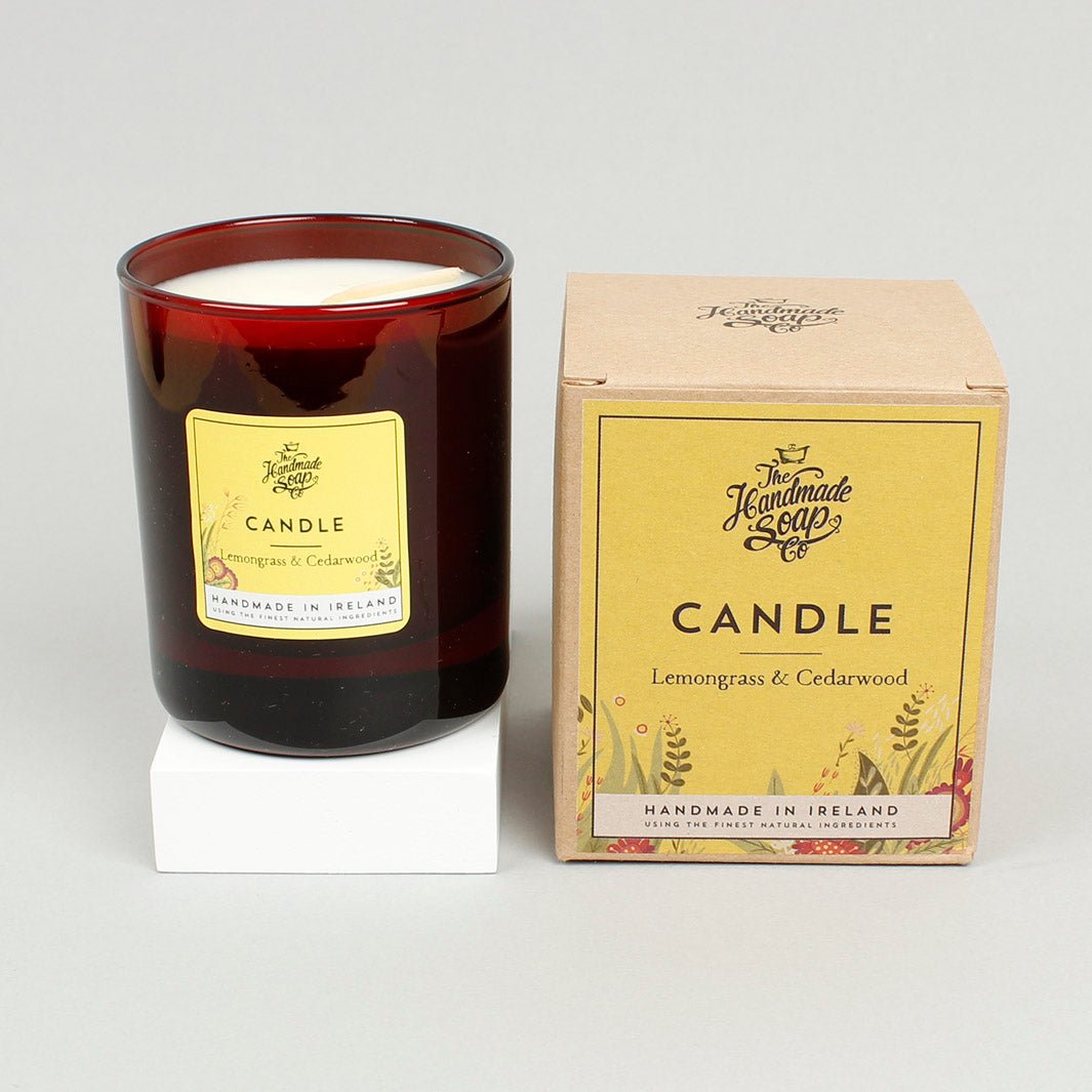 Lemongrass & Cedarwood Candle - Green Tulip