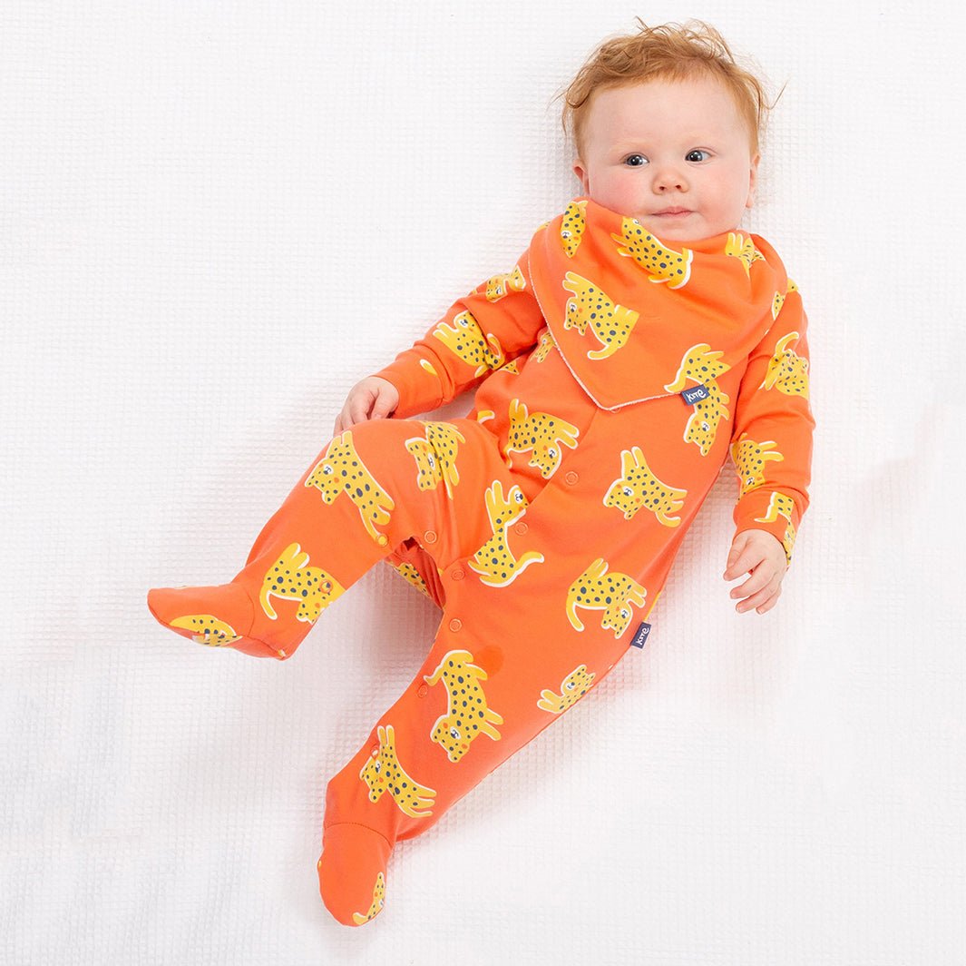 Little Leopard Sleepsuit - Green Tulip