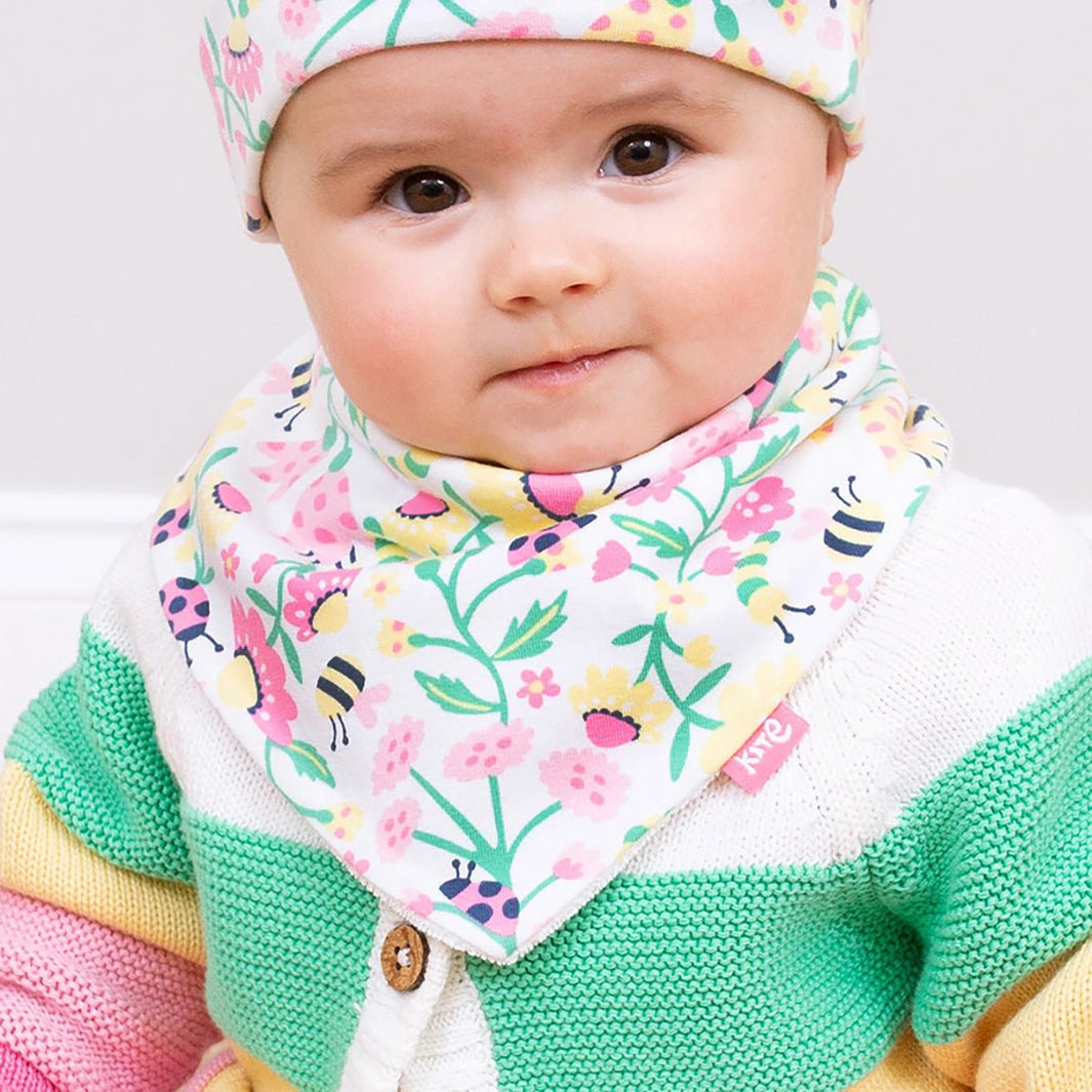 Love Nature Reversible Bandana Bib - Green Tulip