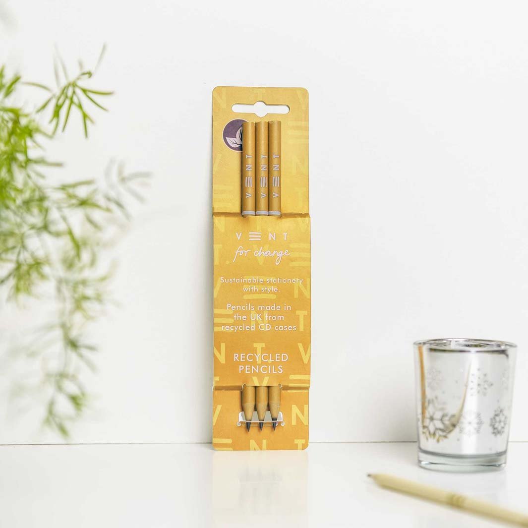 'Make a Mark' Recycled Pencils - Pack of 3 - Green Tulip