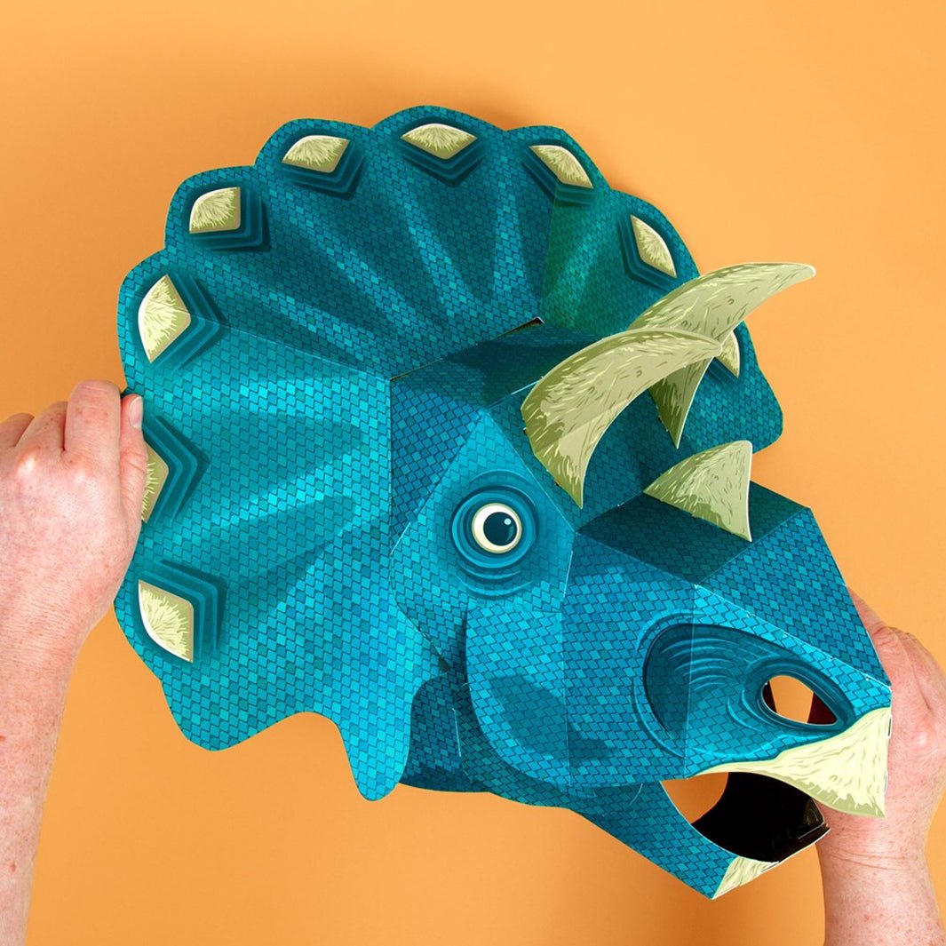 Make Your Own Triceratops Mask - Green Tulip