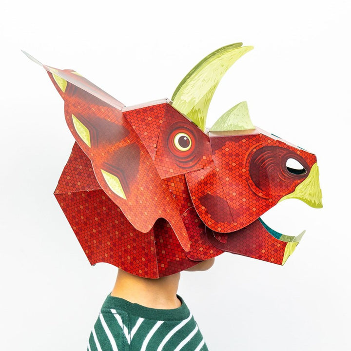 Make Your Own Triceratops Mask - Green Tulip