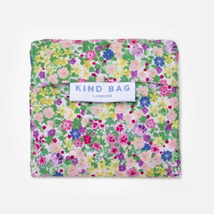 Meadow Flowers Reusable Shopping Bag - Medium - Green Tulip