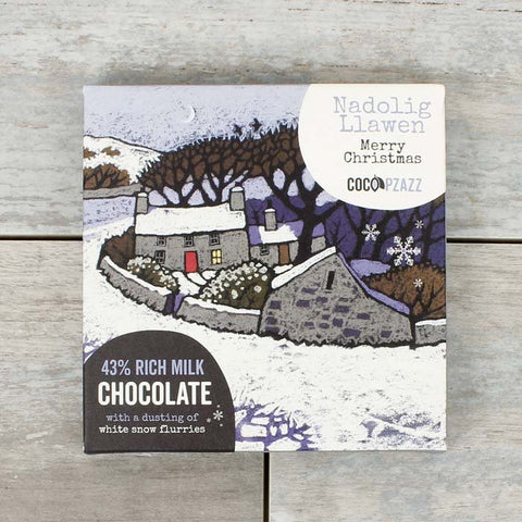 Merry Christmas Welsh Milk Chocolate Bar