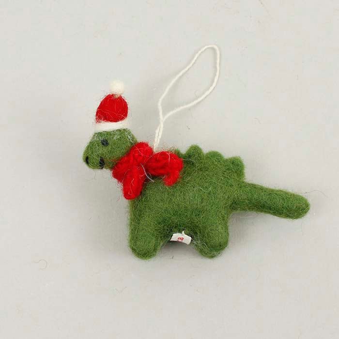 Mini Felt Christmas Diplodocus - Green Tulip