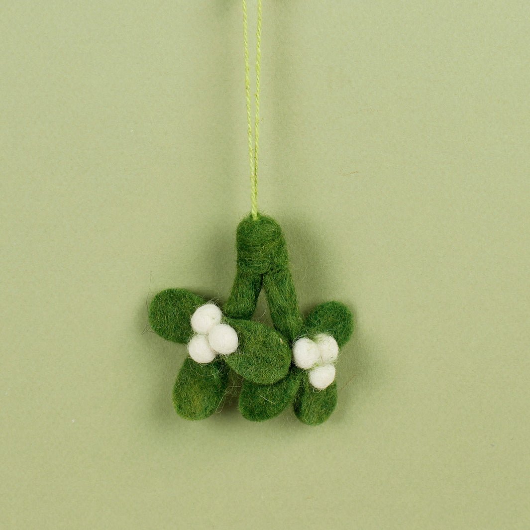 Mini Felt Mistletoe Sprig - Set of 3 - Green Tulip
