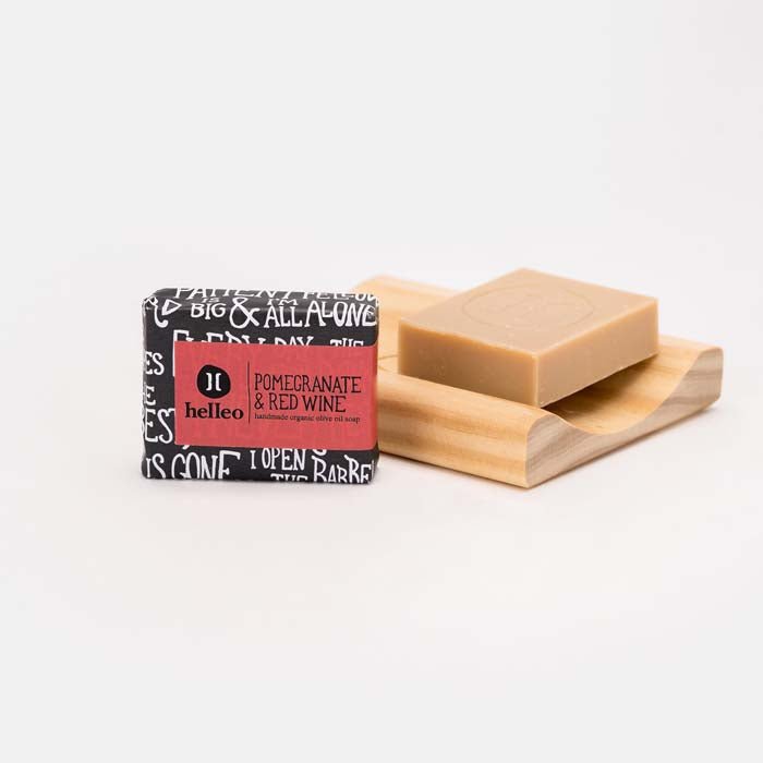 Mini Pomegranate & Red Wine Olive Oil Soap - Green Tulip