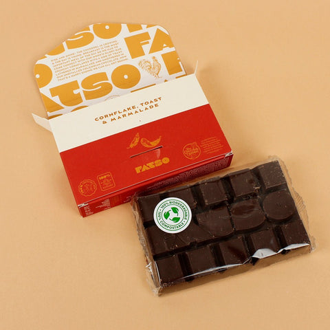 Morn'n Glory 60% Dark Chocolate Bar - Cornflake, Toast & Marmalade