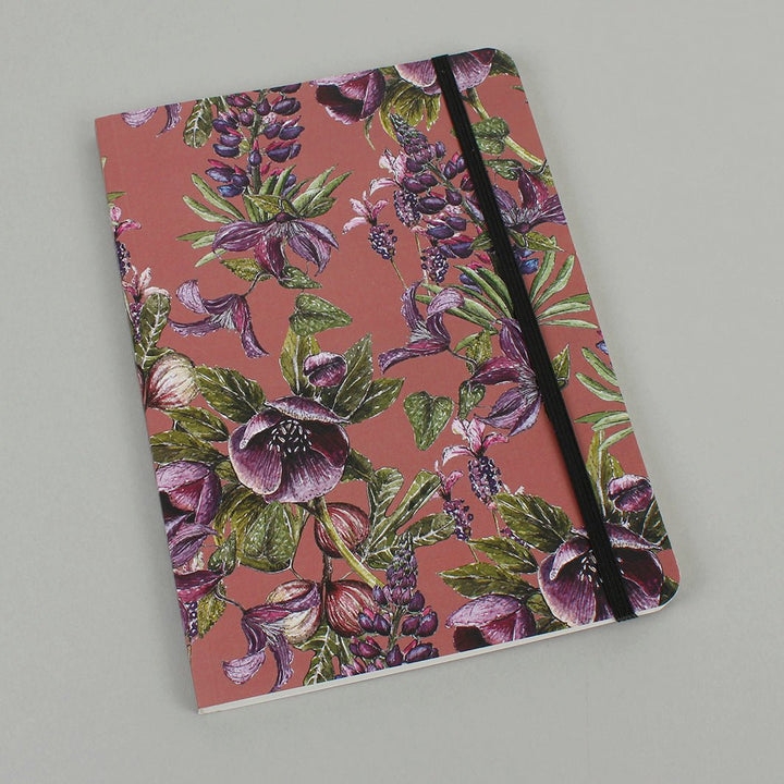 Mulberry Mauve A5 Notebook - Green Tulip