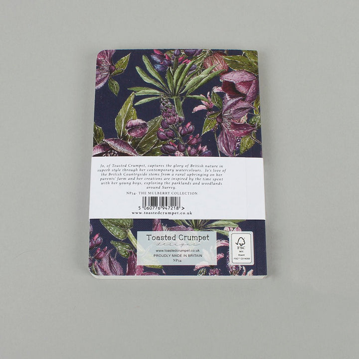 Mulberry Noir A6 Notebook - Green Tulip