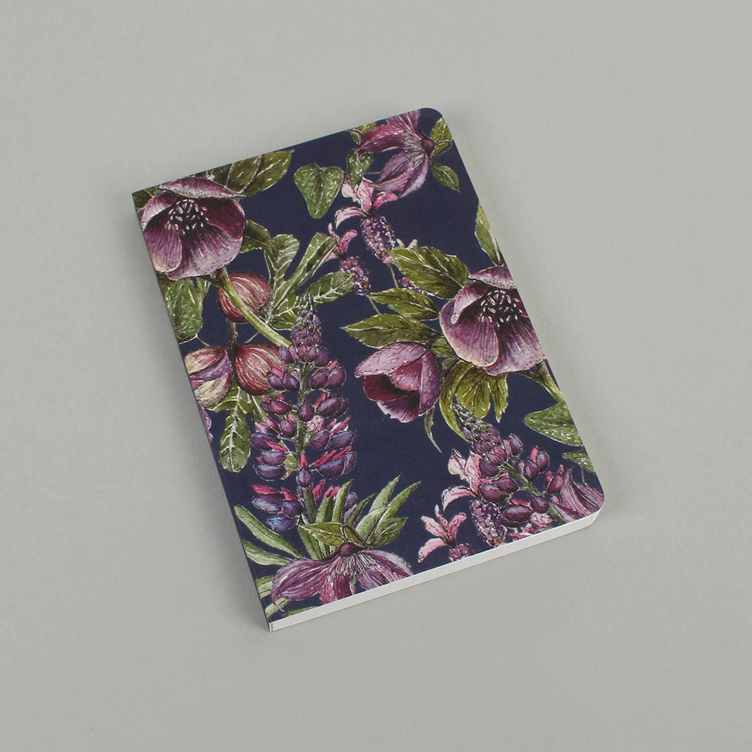 Mulberry Noir A6 Notebook - Green Tulip
