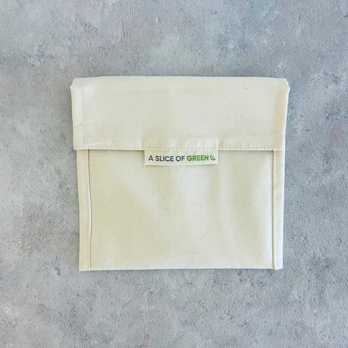 Natural Organic Cotton Baggie - Green Tulip