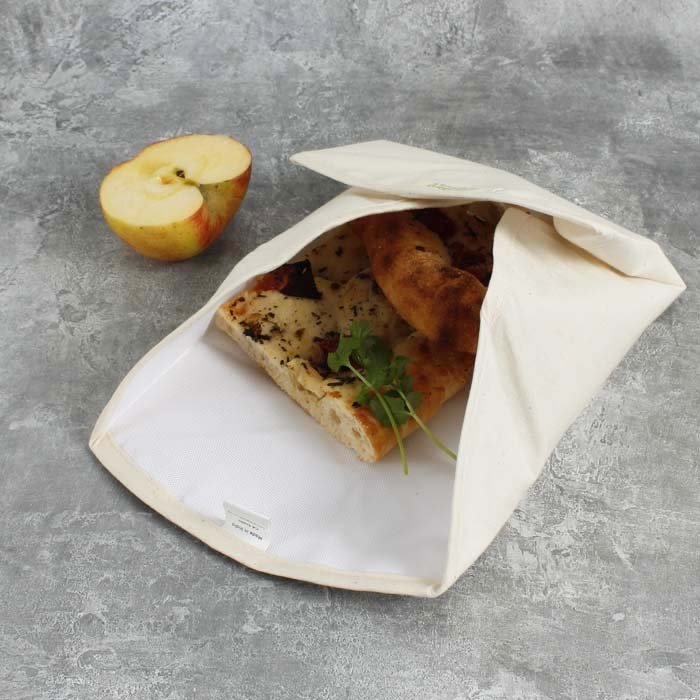 Natural Organic Cotton Sandwich/Food Wrap - Green Tulip