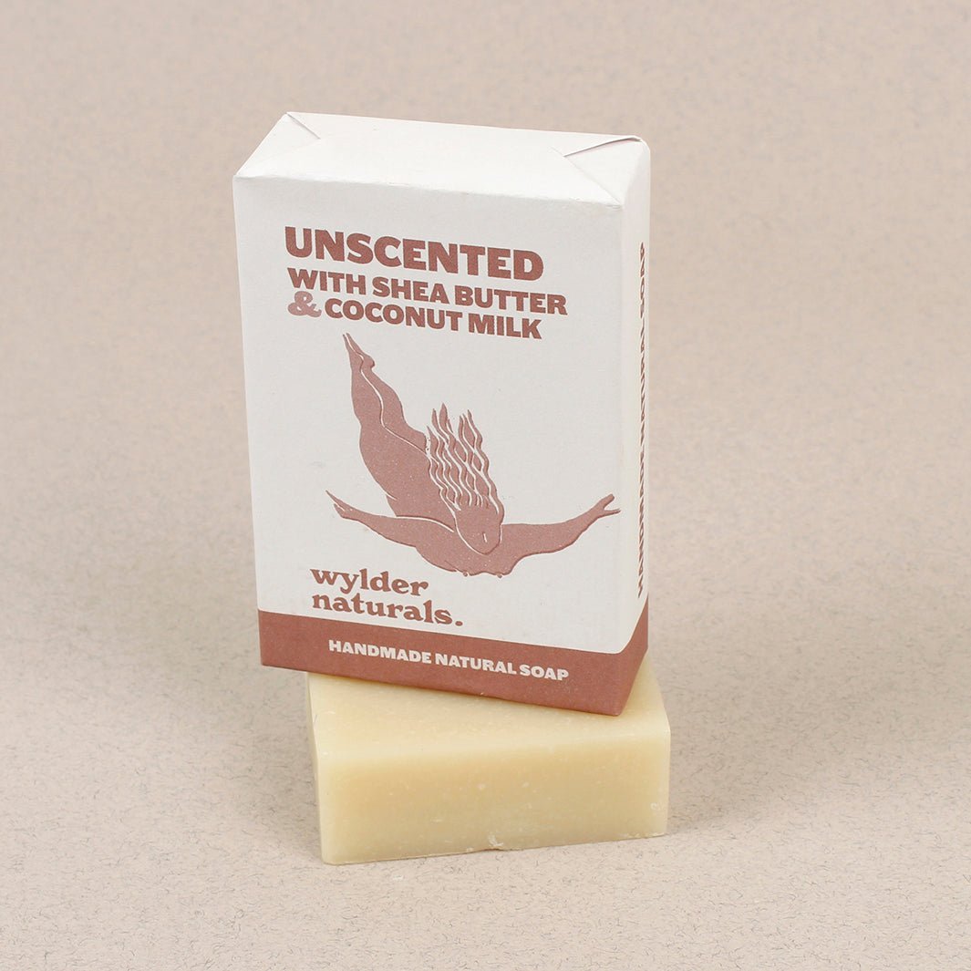 Natural Soap Bar - Unscented with Shea & Coconut - Green Tulip