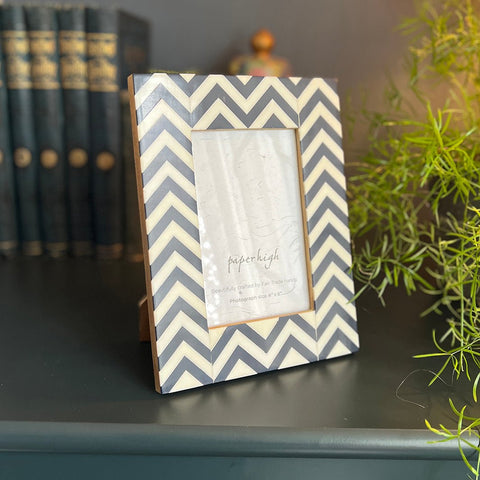 Neha Black Chevron Photo Frame - 4