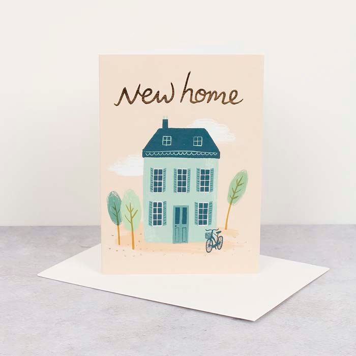 New Home Card - Green Tulip