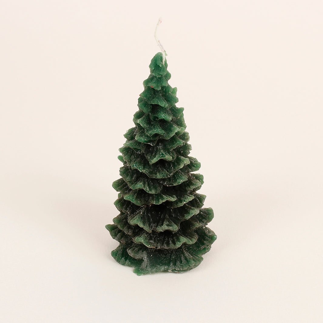 Nordic Spruce & Holly Christmas Tree Candle - Green Tulip