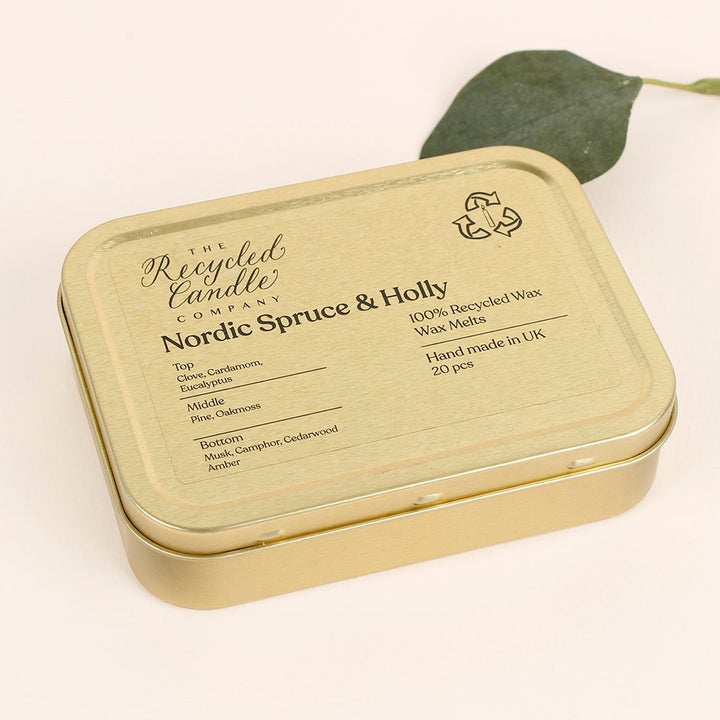 Nordic Spruce & Holly Wax Melts Tin - Green Tulip