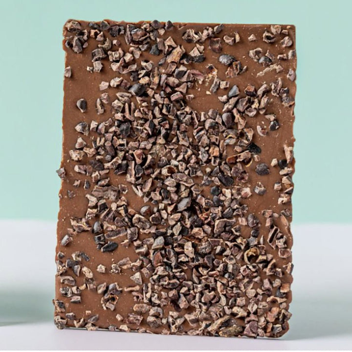 Nothing But Nibs - 47% Milk Chocolate Bar with Cacao Nibs - Green Tulip