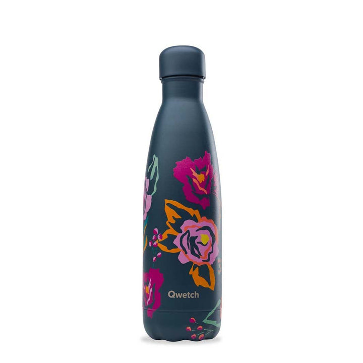 *NQP* 500ml Insulated Stainless Steel Bottle - The Bouquet Collection - Bouquet Camelia - Green Tulip