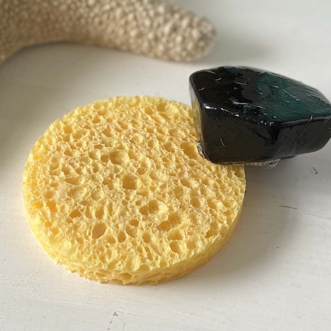 *NQP* Cellulose Sponges - Unpackaged - Facial Sponge - Green Tulip