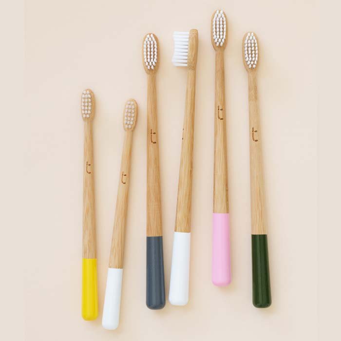 *NQP* Truthbrush - Pink with Medium Plant Based Bristles - Green Tulip