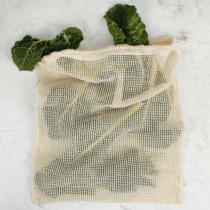 Organic Cotton Mesh Produce Bag - X - Large (43 x 50cm) - Green Tulip