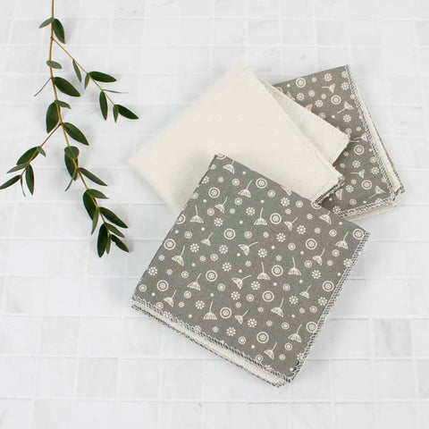 Organic Cotton Reusable Wipes - Meadow - Pack of 5