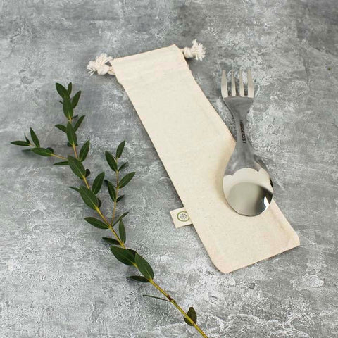 Organic Cotton Utensil Bag (6.5 x 26cm)