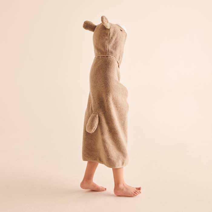 Organic Hooded Kids Towel - Bear - Green Tulip