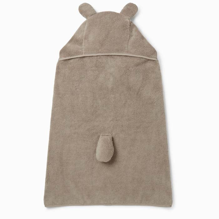 Organic Hooded Kids Towel - Bear - Green Tulip