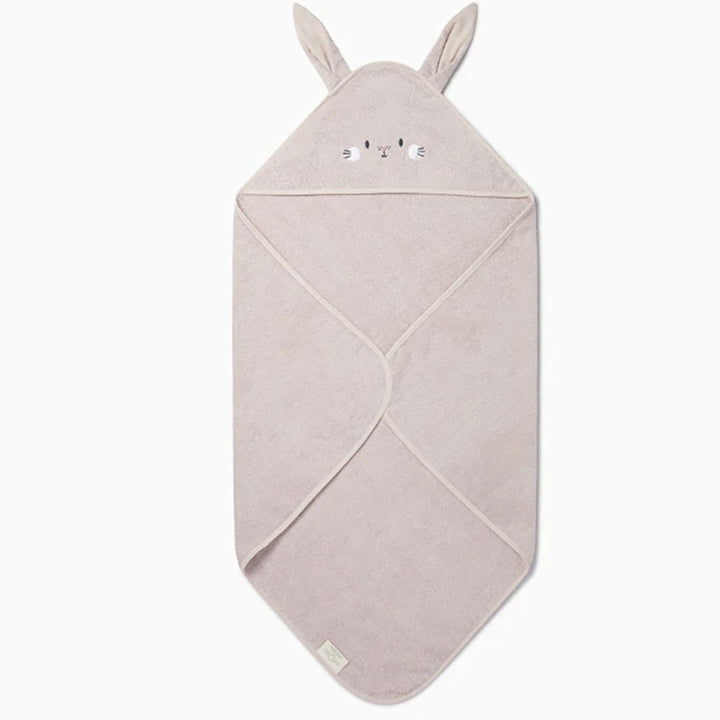 Organic Hooded Kids Towel - Bunny - Green Tulip